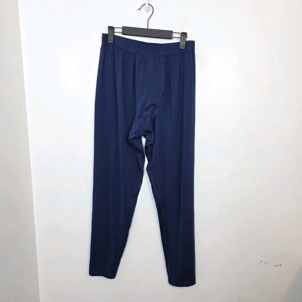 Lands' End Blue Elastic Waist Base Layer Stretch Outdoor Legging Pants Sz L Tall